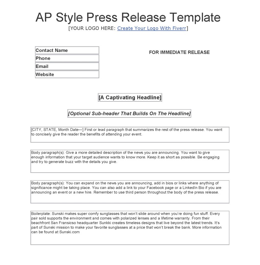 How to Write an AP Style Press Release ( Free Template)