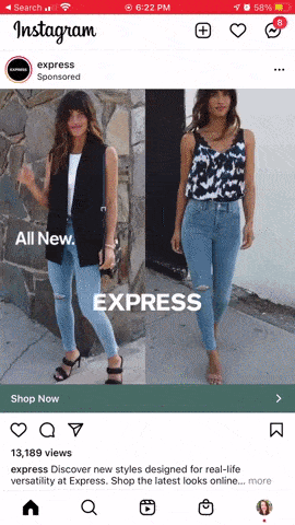 Express Sponsored Instagram Post