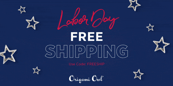 Origami owl free Shipping promotional event.