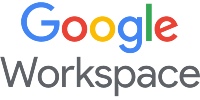 Google Workspace logo that links to the Google Workspace homepage in a new tab.