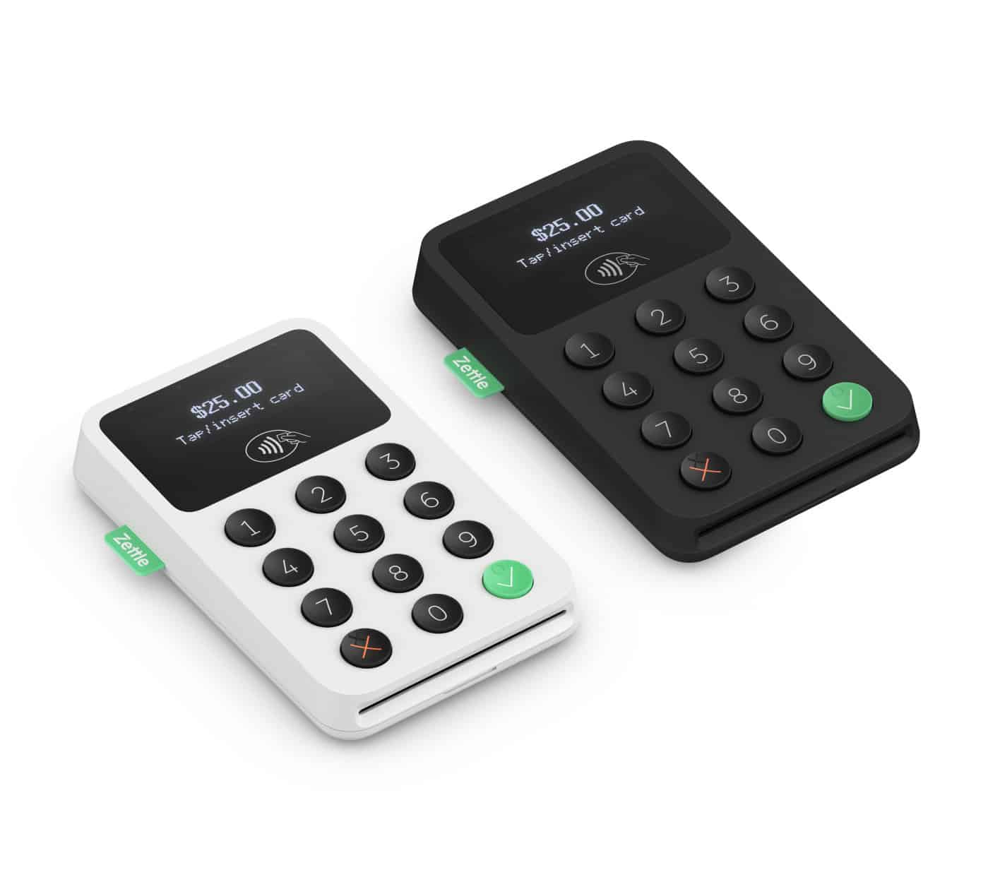 Screenshot of PayPal Zettle card readers