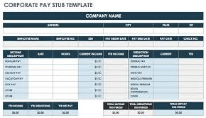 Pay stub-only example printed on plain white laser paper