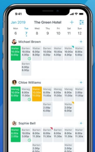 Screenshot of Planday mobile app