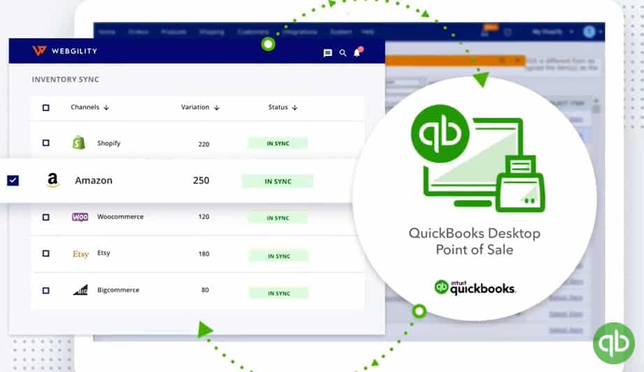 Screenshot of QuickBooks integrations