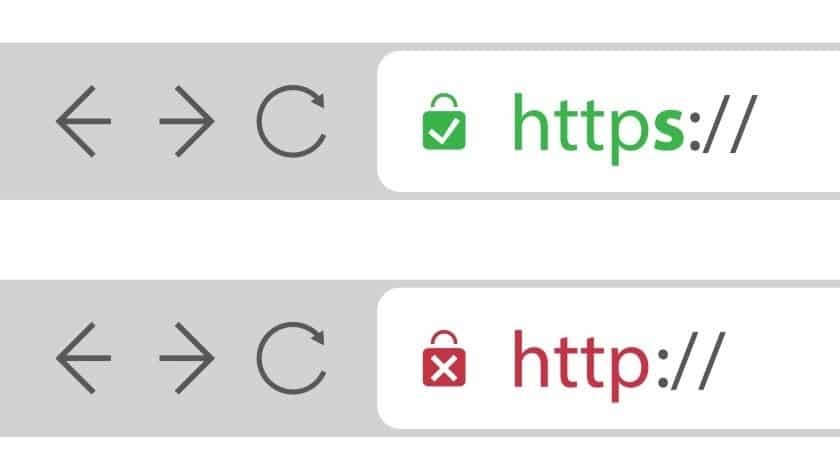 The https and https from browser url.