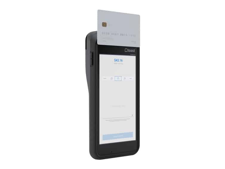 Screenshot of Toast POS mobile handheld unit