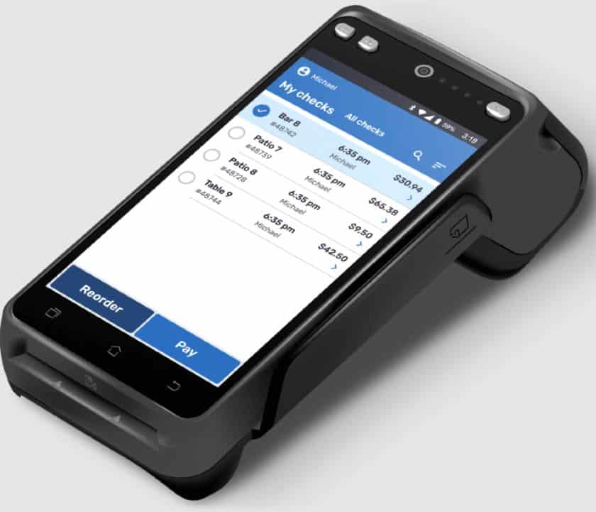 Screenshot of Harbortouch Skytab Handheld Order and Payment Terminal