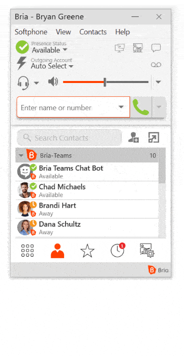 Bria Mobile Features