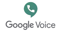 Google Voice logo that links to Google Voice app.