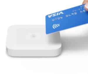 Square for Chip and Contactless with Visa card.