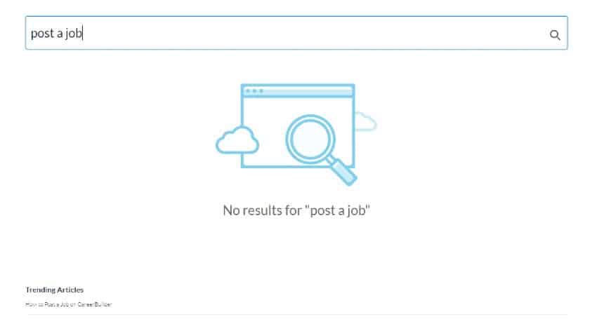 CareerBuilder Post a Job No Results