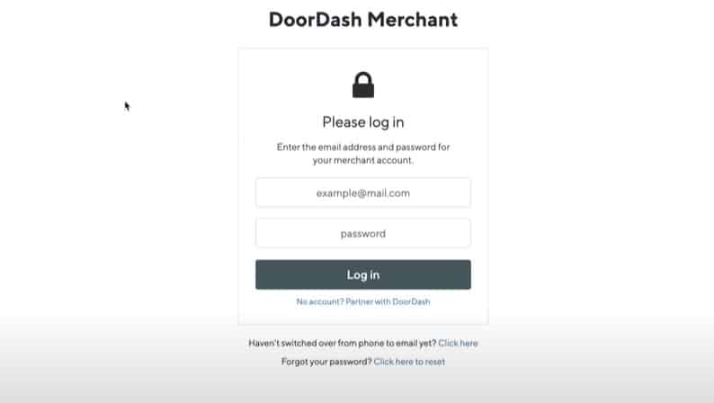 doordash merchant portal