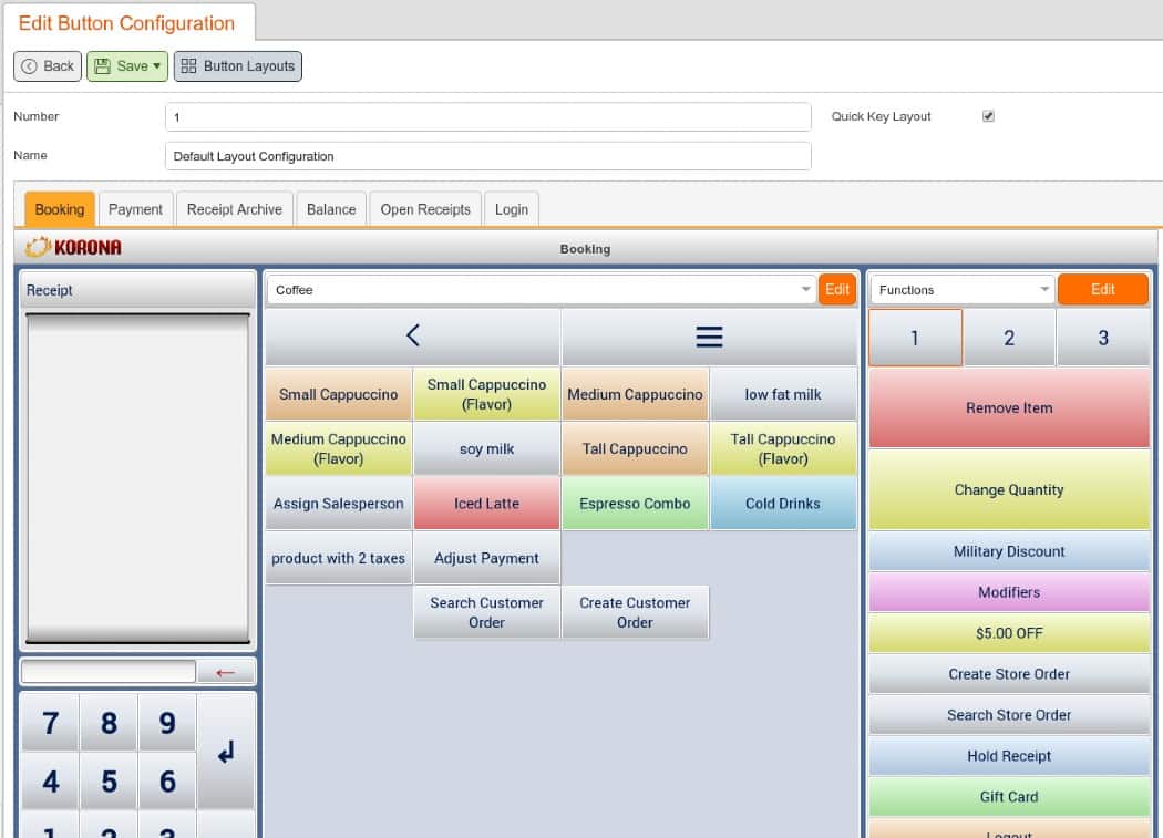 Screenshot of Korona Intuitive Layout