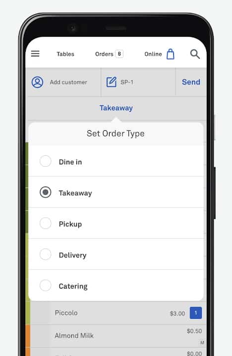 Screenshot of Lightspeed Mobile App Designed for Restaurants