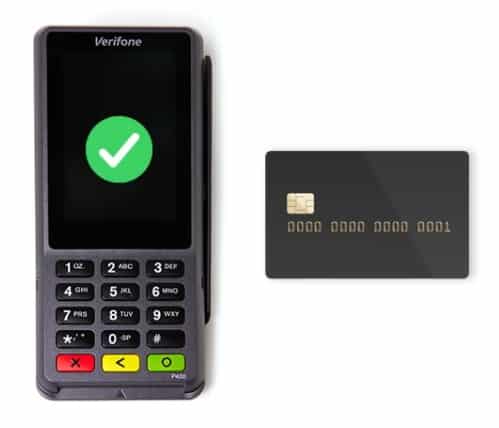 Lightspeed Verifone P400 and credit card.