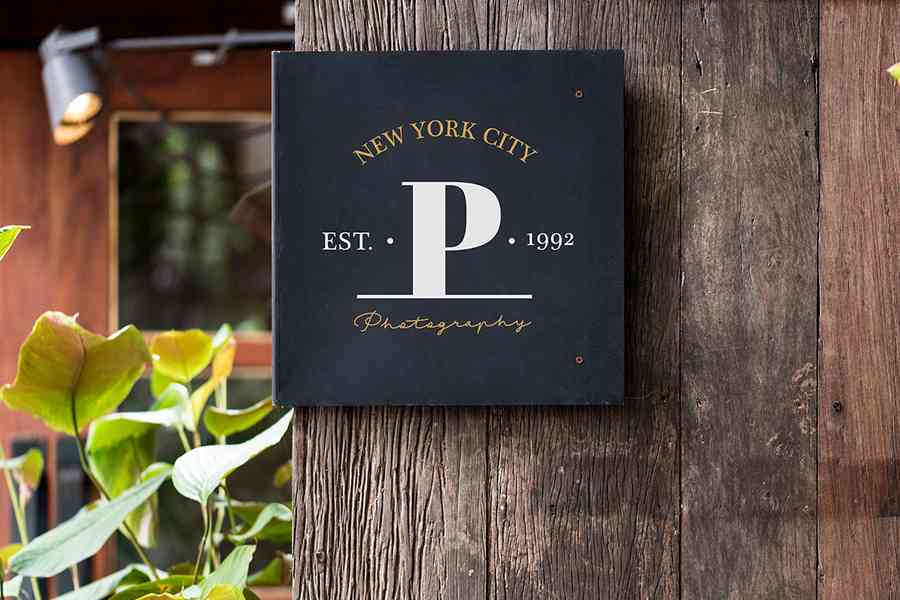Engraved Wood Business Sign Rustic and Modern
