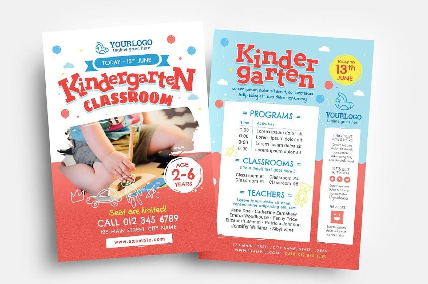 Back-to-back Kindergarten Flyer