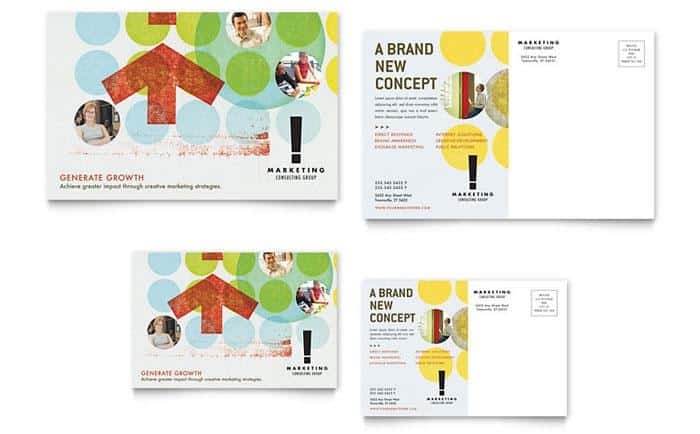 Stock Layouts Marketing Consultant Postcard