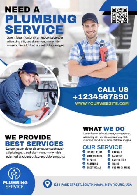 Flyer template for plumbers