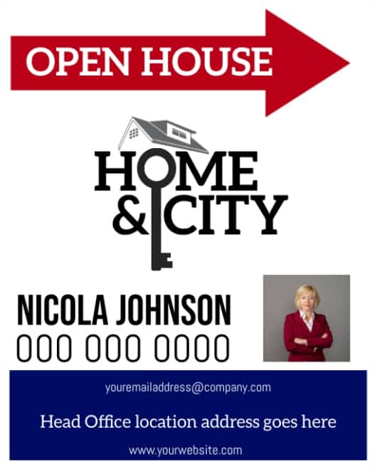 Free template for a real estate open house flyer