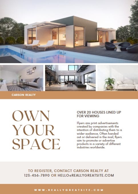 Screenshot of Canva Real Estate Portfolio Flyer