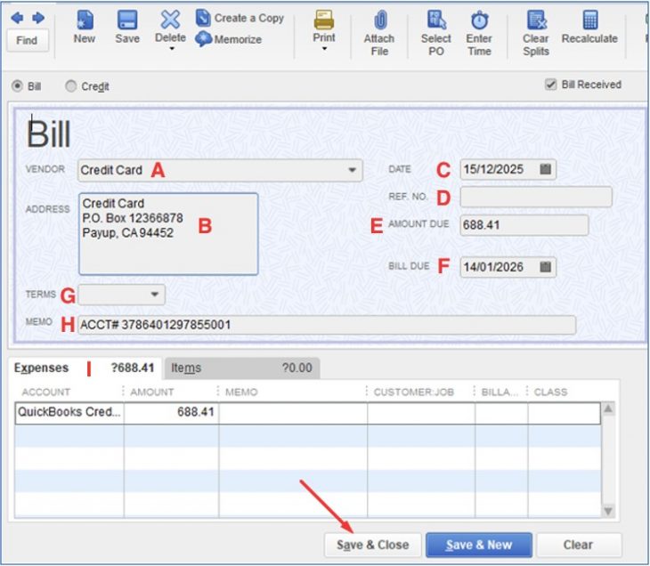 How To Pay a Credit Card Invoice in QuickBooks Desktop