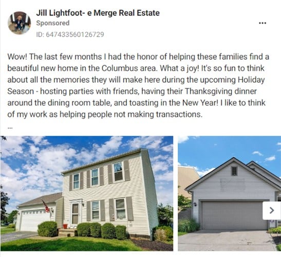 Jill Lightfoot-e Merge Real Estate Facebook page