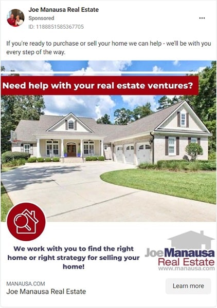 Joe Manausa Real Estate Facebook page