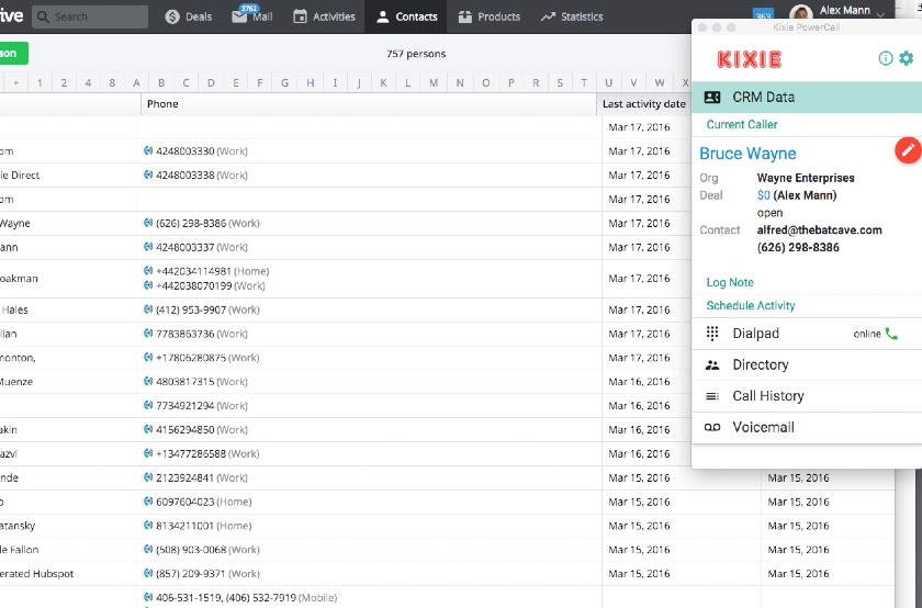 Pipedrive and Kixie Integration