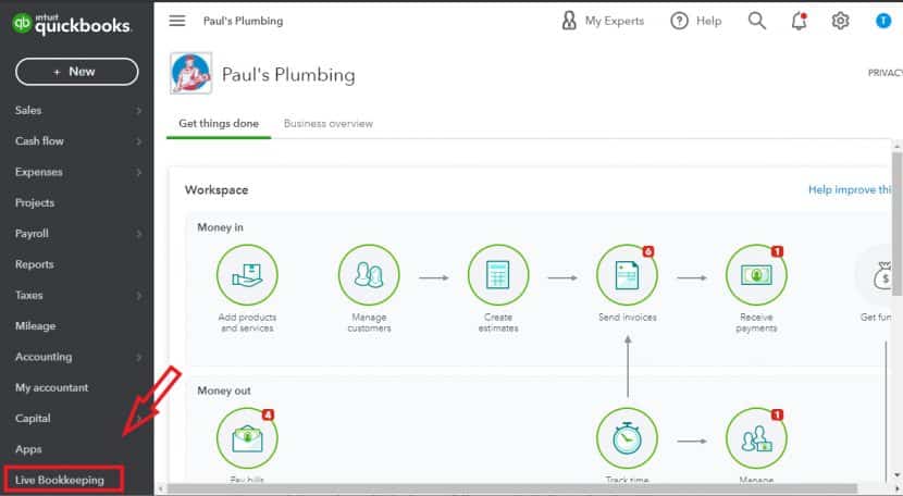 quickbooks live full service bookkeeping