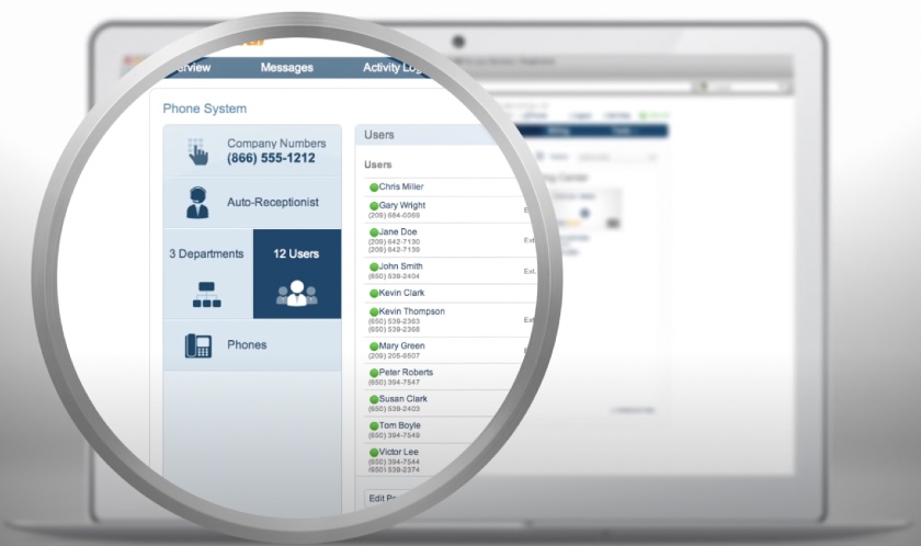 RingCentral Phone System Web-based Interface
