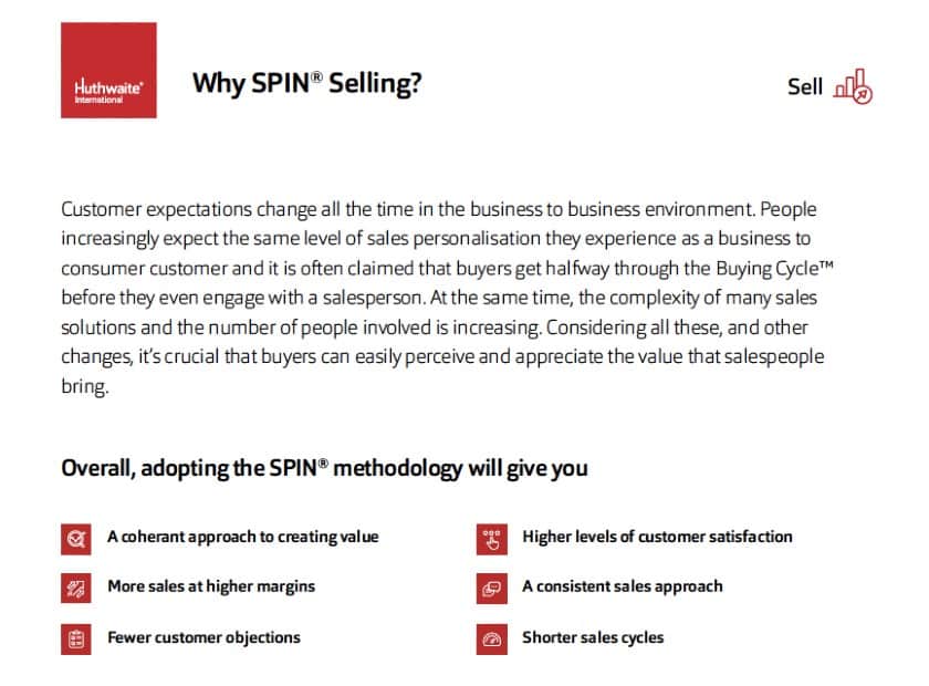 SPIN Sales Training Overview