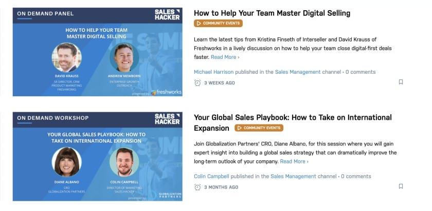Sales Hacker Sales Management Courses