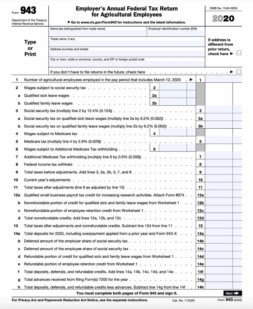 How To Fill Out Form 943 Instructions Mailing Addresses