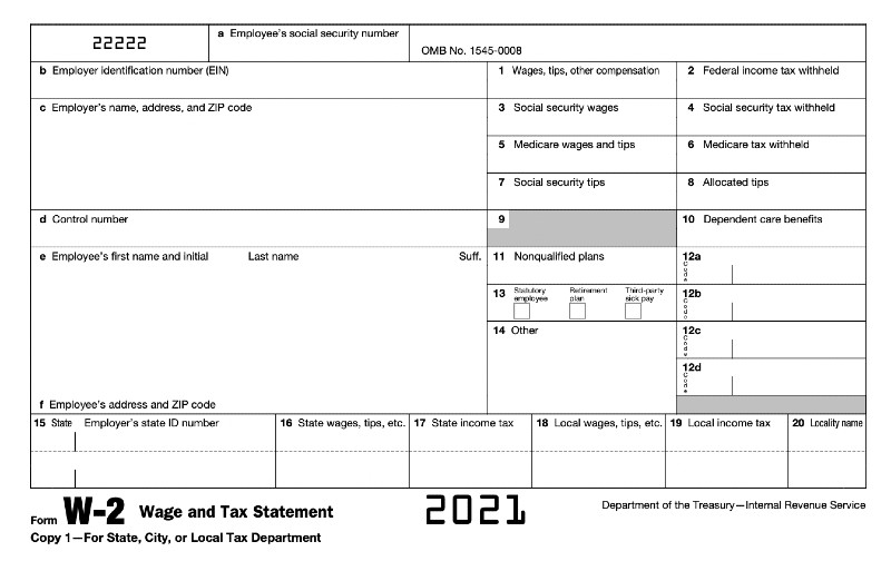 Form W-2: Wage and Tax Statement