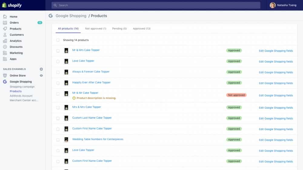 Google Shopping listings and Google Ads campaigns directly from their Shopify Dashboard.