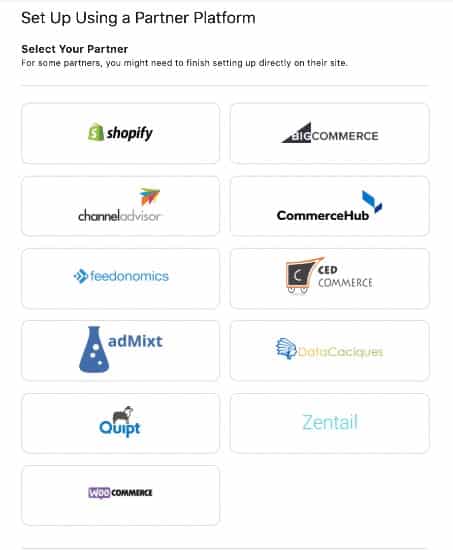 Screenshot of Partner Platform