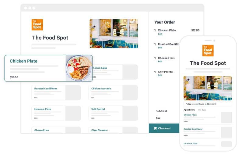 Screenshot of Toast Now Online Ordering