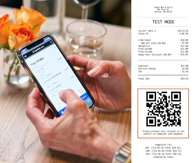 Toast QR payment processors.