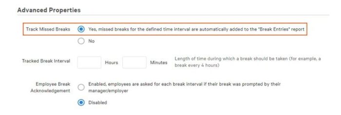 Toast workforce management functions alert you to local labor law issues.