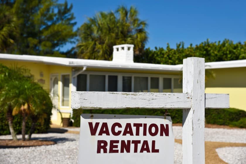 A Vacation Rental Sign
