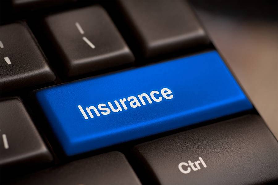 The Word "Insurance" is in keyboard keys.