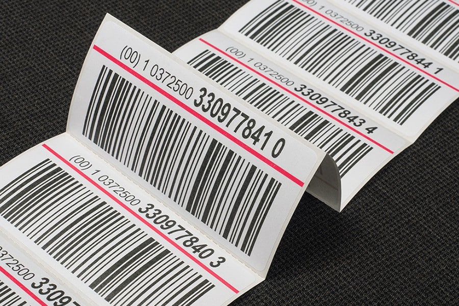 Barcodes of products.
