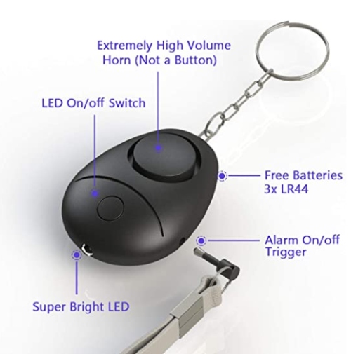 Attom Tech emergency personal alarm keychain for self-defense from Amazon.