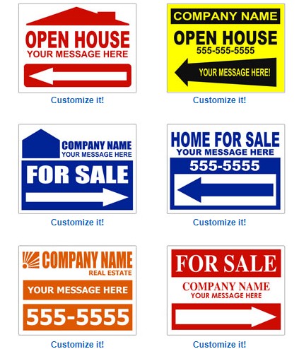 open house signs