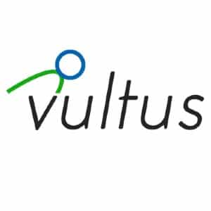 Vultus Recruit logo that links to the Vultus Recruit homepage in a new tab