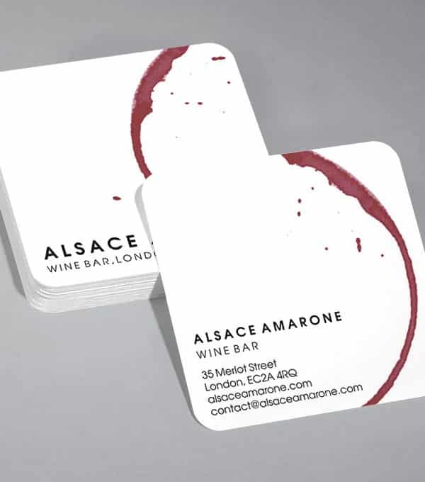 Screenshot of Alsace Amarone Business Cards Sample