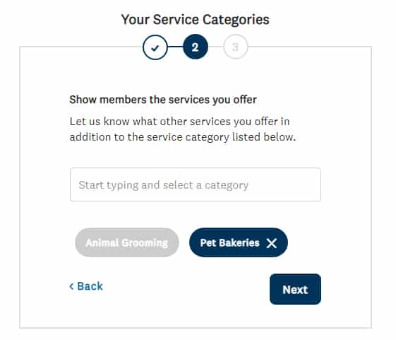 Screenshot of Angi Choose Service Categories