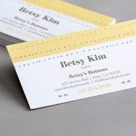 Screenshot of Betsy Kim sample business card