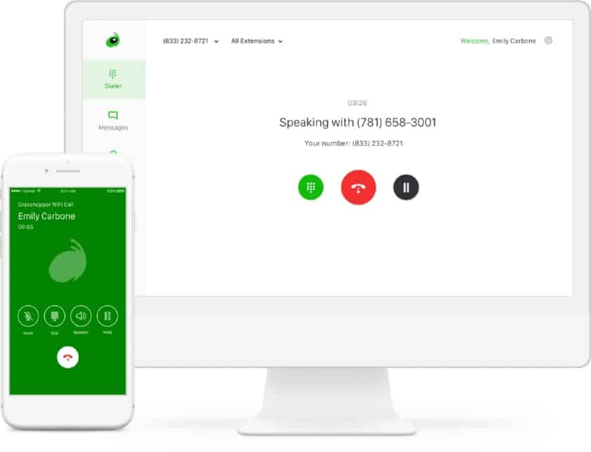 Screenshot of Grasshopper smartphone application